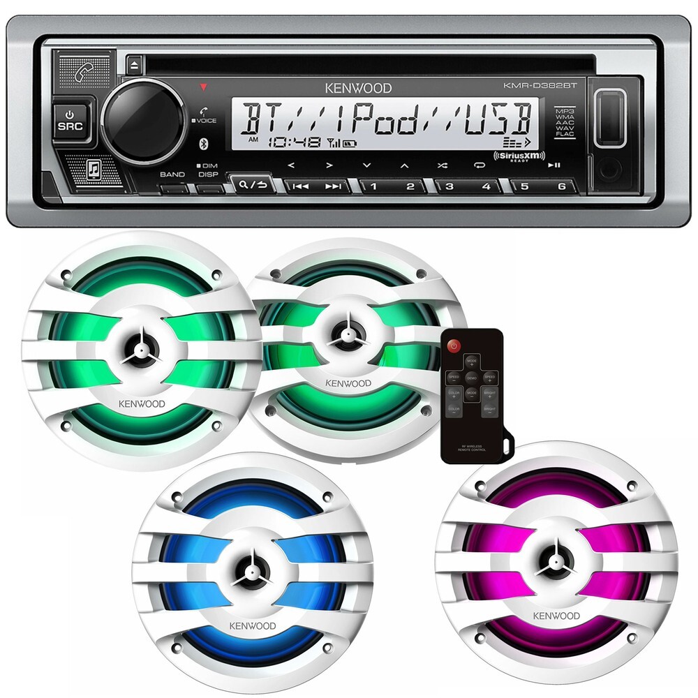 Ресивер Kenwood KMR-D382BT + (4) 6.5 коаксиальных динамика