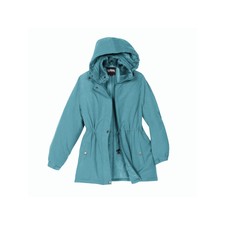 Womens Winter Parka With Hood Winter Coat Water Resistant Anorak, Dusty Seafoam
