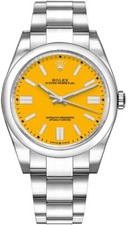 Rolex Oyster Perpetual 124300 Yellow Dial Ste...