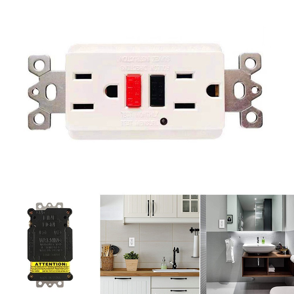 High Quality GFCI Outlet with 120V AC Voltage and Common Grounding