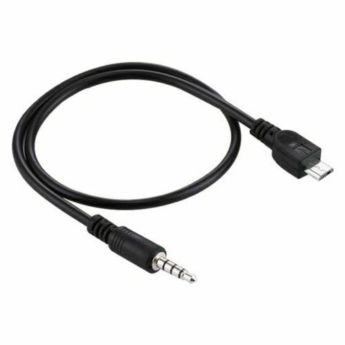 USB MICRO B 5 PIN TO 4-POLE 3.5mm MALE JACK AUDIO CAR AUX CONNECTOR CABLE  LEAD