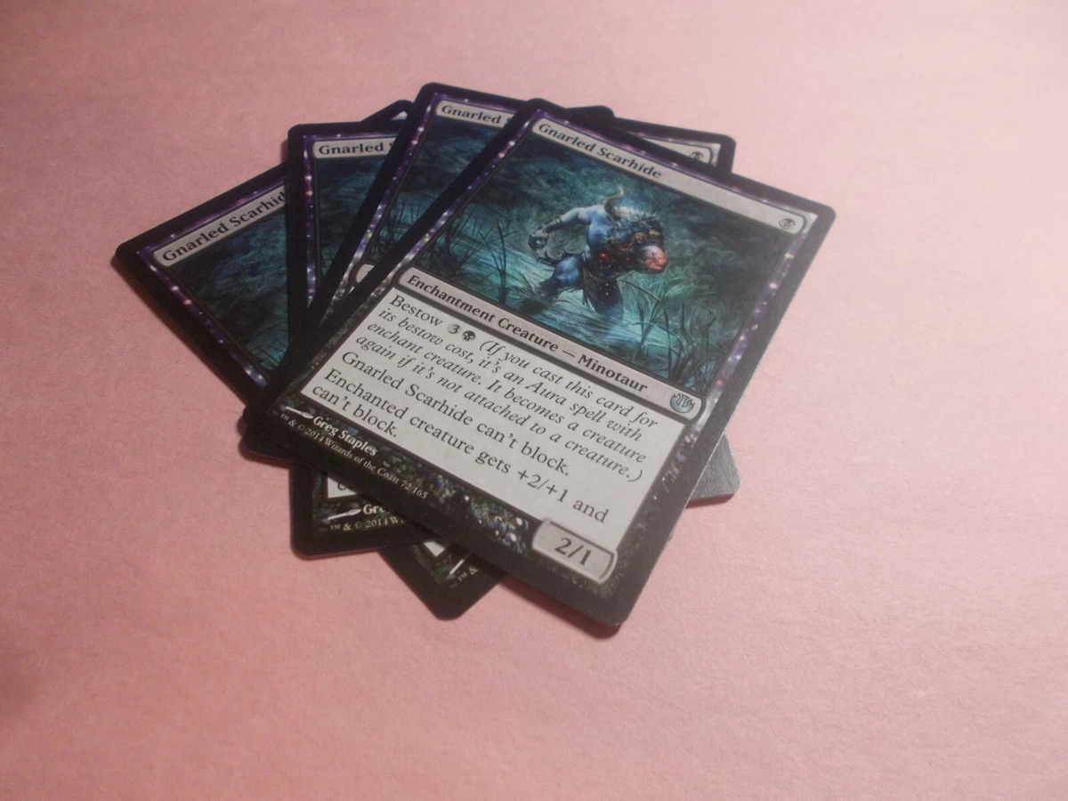 Gnarled Scarhide x4 MTG Journey into Nyx Black Uncommon Creature NM | eBay
