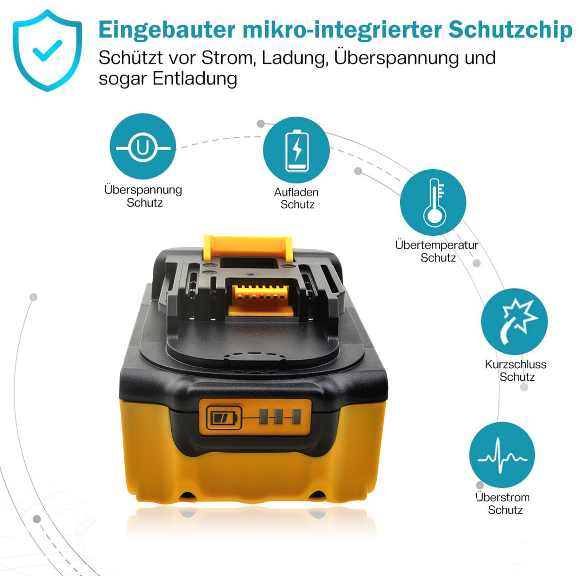 For Makita 18V Battery BL1830 BL1860 BL1850B DTD153 DTD154 DTD152