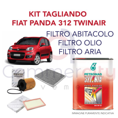 KIT 3 FILTRI TAGLIANDO FIAT PANDA 312 NEW 500 1.2 BENZINA