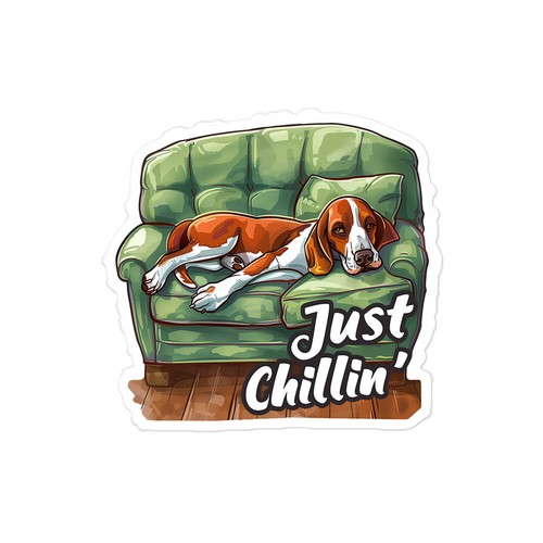 Basset Hound Sticker Laptop Dog Car Vinyl Gift Lover Decal Funny Bottle Chilling - Picture 3 of 4