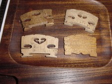 FOUR UNUSUAL VINTAGE VIOLIN BRIDGE S 4/4