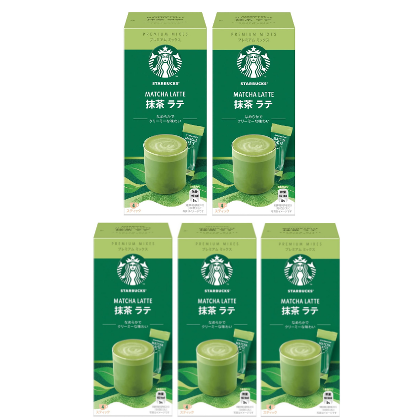 Nestle Japan Starbucks Premium Green Tea Latte 24g ×4sticks× 3/5