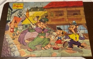 VINTAGE Circa 1961 JAYMAR WALT DISNEY'S PINNOCHIO CHILDRENS JIGSAW PUZZLE w Box