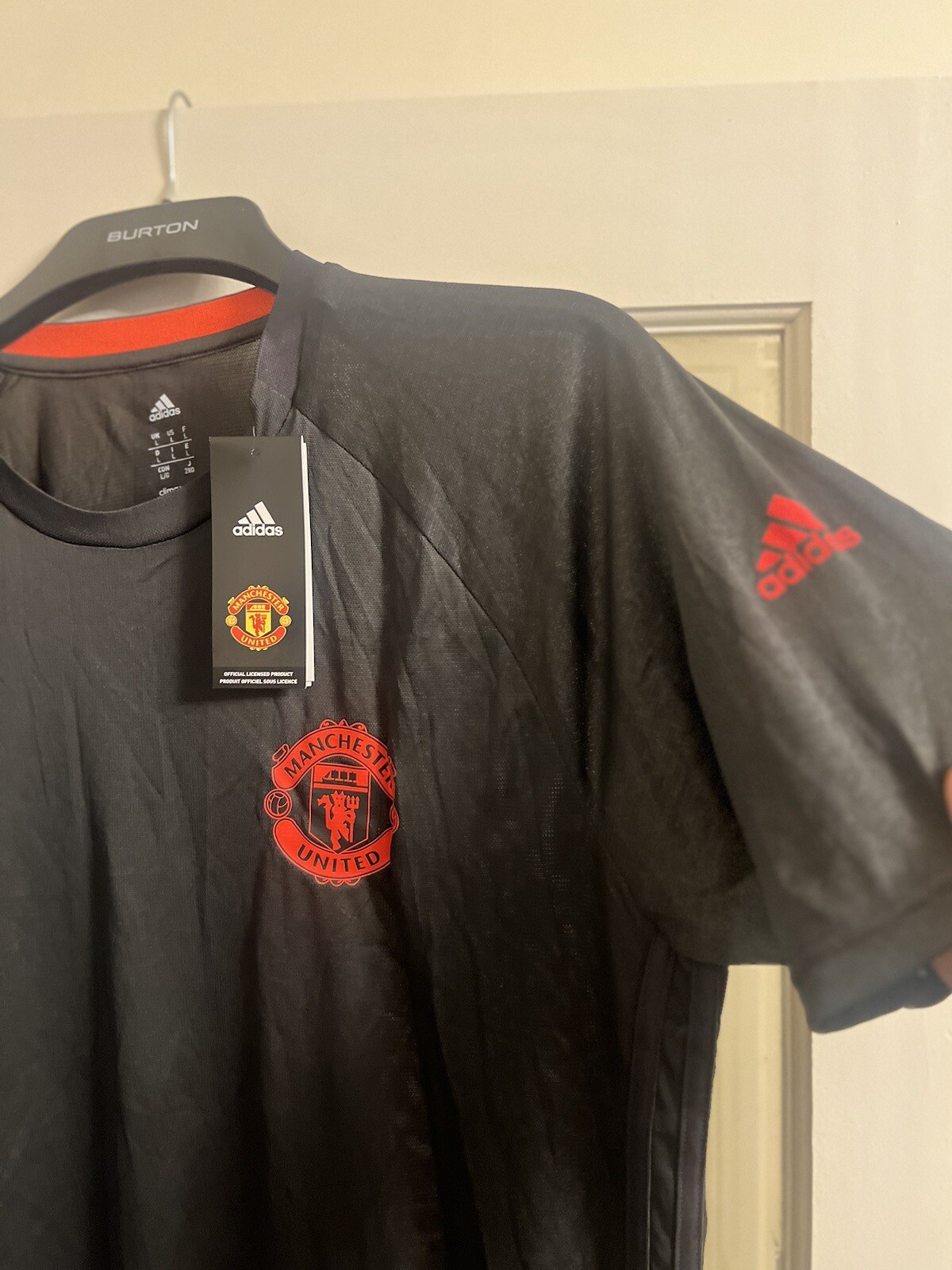 ADIDAS MANCHESTER UNITED FC T-SHIRT Large MAN UTD New image 3