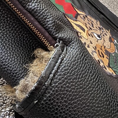 Rare Sprayground Spucci Leopard Money Leather Faux Fur Backpack