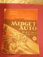 1947 Pacific Coast Speedway Midget Auto Racing Yearbook Program Billy Vukovich