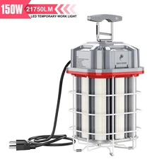 LED Temporary Work Light 150W 22500 Lumens 5000k Workshop Hanging Lamp Linkable