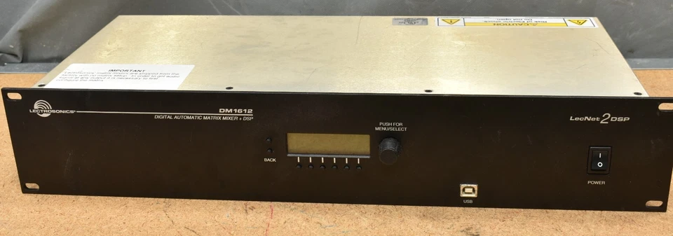 Lectrosonics DM1612, Digital Automatic Matrix Mixer + DSP, 90-240V, 50/60HZ/ 30W - Image 3 of 4