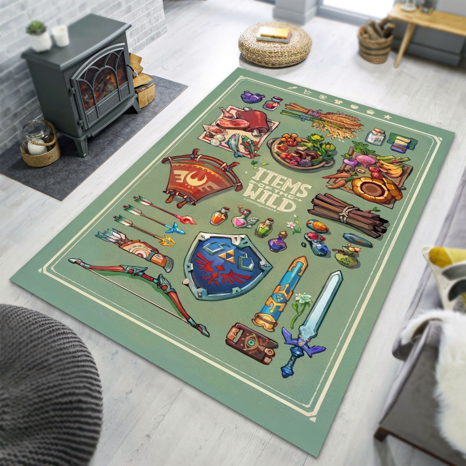 Alfombra de área The Legend of Zelda para todos los artículos, alfombra para videojuegos, decoración para habitaciones de jugadores