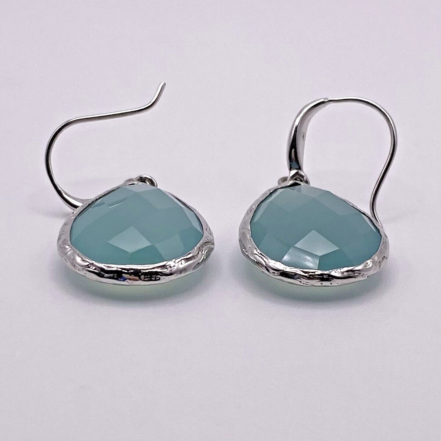 Solid 925 Sterling Silver Drop Dangle Earrings Fa… - image 9