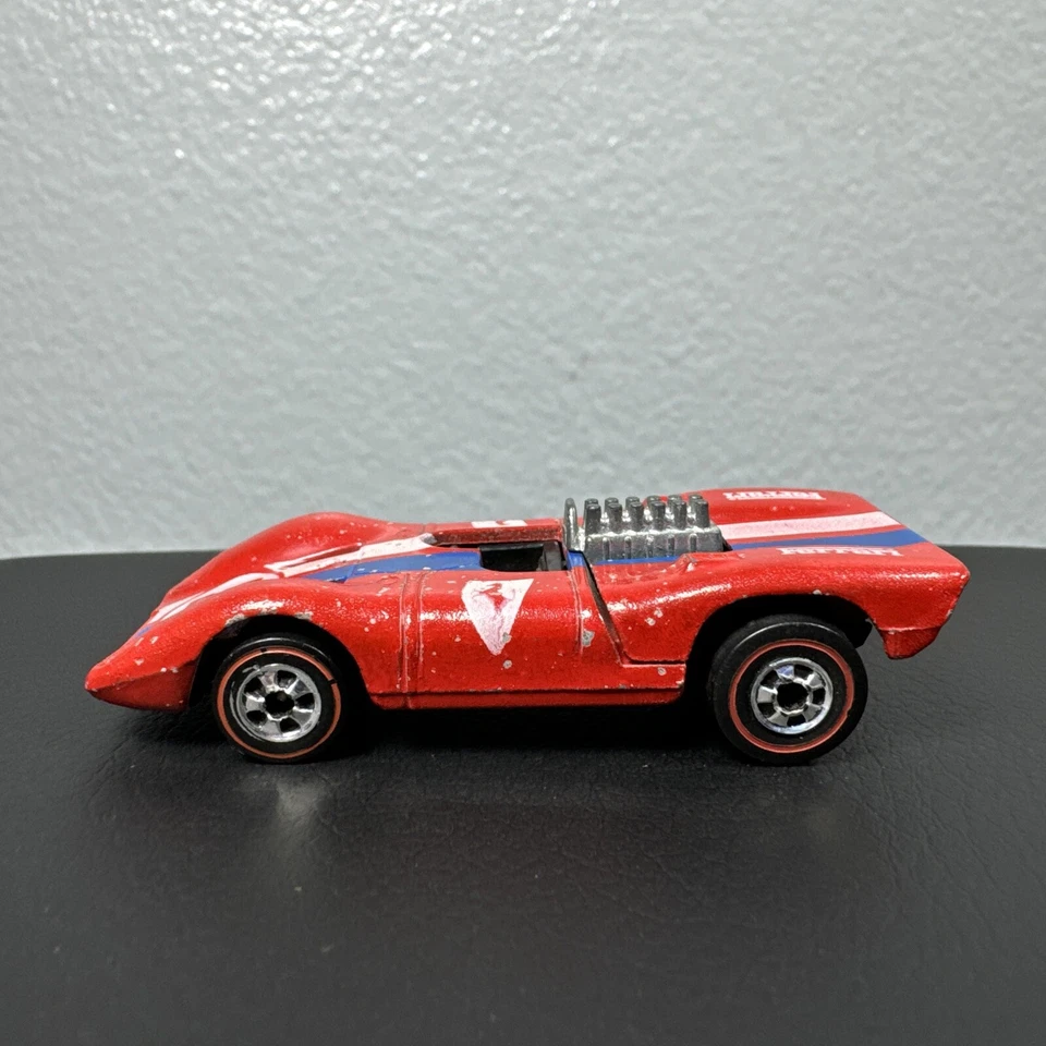 HOT WHEELS RED LINE FERRARI 312P ENAMEL RED FLYING COLORS  - Image 2 of 4