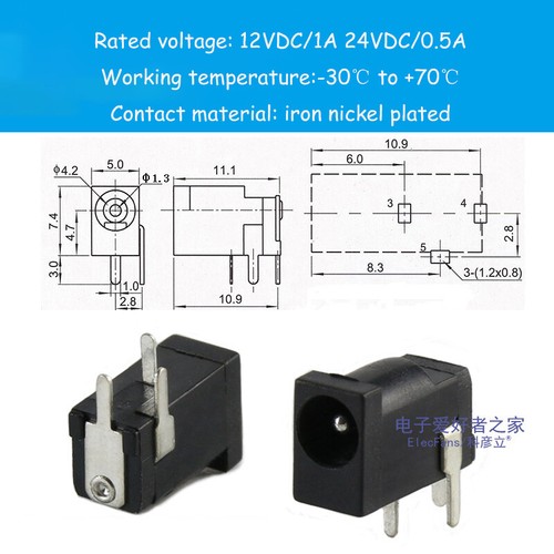 2.1x 5.5mm /2.5 x 5.5mm Male or Female Pair DC Power Plug Socket Jack Connector - Picture 8 of 25