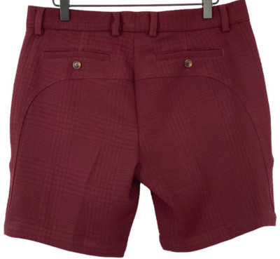 MR TURK 'Marcus Coteaux Waffle Suiting' Designer Fitted Shorts Men's 31'' **NWT**