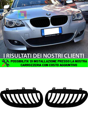 Calandra Frontale A Rene Cromata Per BMW Serie 5 E60/E61 (2003-2010) - Griglia Sostitutiva Sportiva Con Omologazione E - Facile Installazione