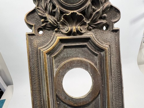 Pair (x2) Antique Bronze Cast Deco Door Pulls Handles Victorian gothic push - Picture 19 of 24