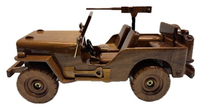 Willys MB WWII Army Marine G503 Military Jeep 50 Cal Mahogany Wood
