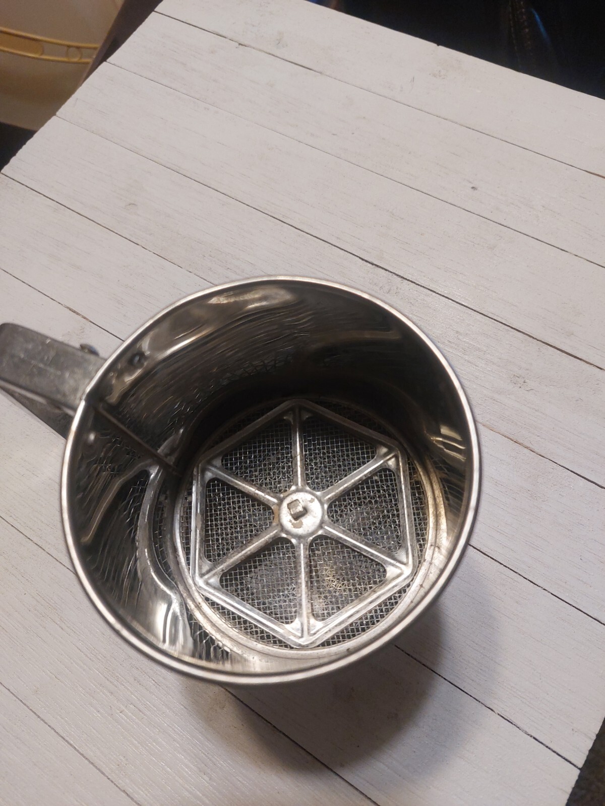 Vintage 2 Cup Stainless Steel Flour Sifter eBay