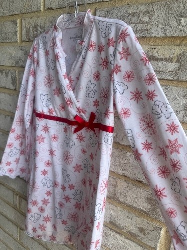 American Girl Long Sleeve Bears and Snowflakes Sleep Dress Girls Size S - Picture 6 of 9