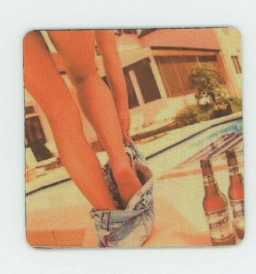Busch Beer COASTER  Sexy Pool Legs