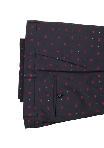 Gucci Blue Red GG Signature Suit Size 46 IT / 36R U.S. New With Tags - Picture 7 of 7