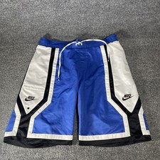 Vtg Nike Mens Large Distressed Travis Scott Mini Swoosh Color Block Shorts Blue