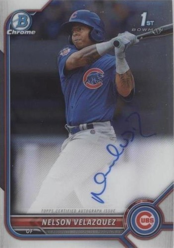 2023 Nelson Velazquez Topps Stadium Club On Card Auto Red /50