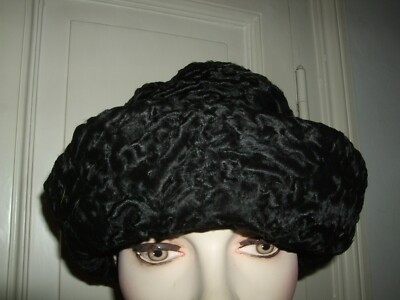 CAPPELLO COLBACCO PELLICCIA SWAKARA AGNELLO PERSIANO ASTRAKAN 57 VINTAGE  RETRO' | eBay