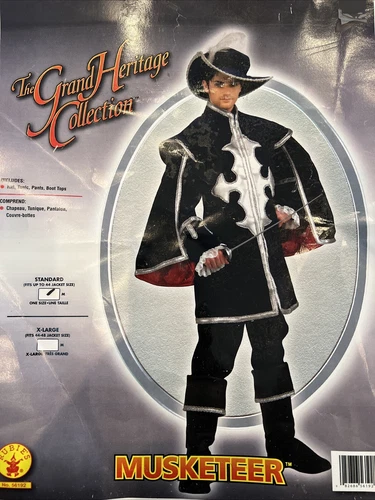 Halloween Musketeer Renaissance Costume Heritage Collection Deluxe SZ L 6p 52”
