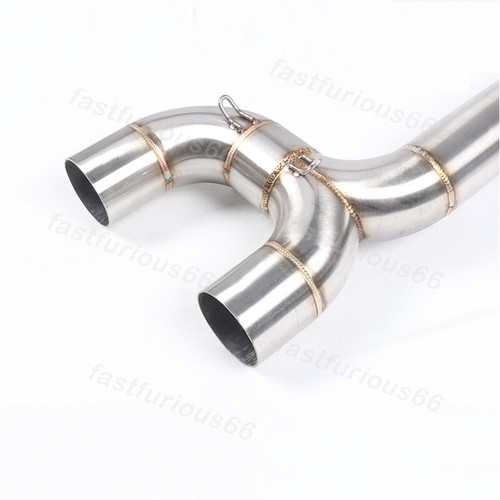Slip On For Yamaha FZ6 FZ6N FZ6S 04-11 Exhaust Escape Mid Pipe Connect Tip Steel - Picture 4 of 8