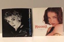 45 Madonna (2) Album Picture Sleeves - No Records - Nice Condition !