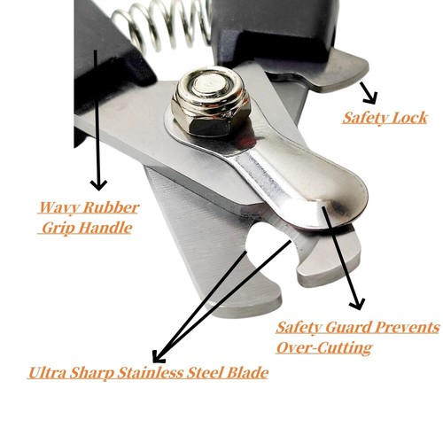 Pet Nail Clippers Dog Grooming Trimmer With Guard Cat Animal Claw Large UK - Picture 2 of 7