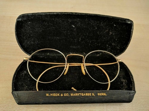 Occhiali - montatura dorata per occhiali (presumibilmente fine XIX secolo)  | eBay