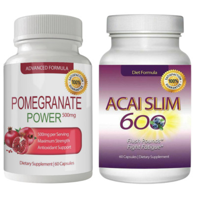Pomegranate Extract Antioxidant Supplements & Acai Berry Slim Weight Loss Pills