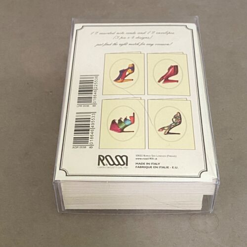 Brandneu in Box Rossi Italien 12 verschiedene Notizkarten & Umschläge - 4 Schuhdesigns - Bild 18 von 20