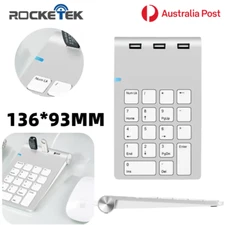 Rocketek Portable Numeric Keypad Wired Digital Keyboard USB Number Pad 18 Keys