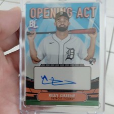 2023 Big League Detroit Tigers RILEY GREENE Auto RC Opening Act OAA-RG Rookie