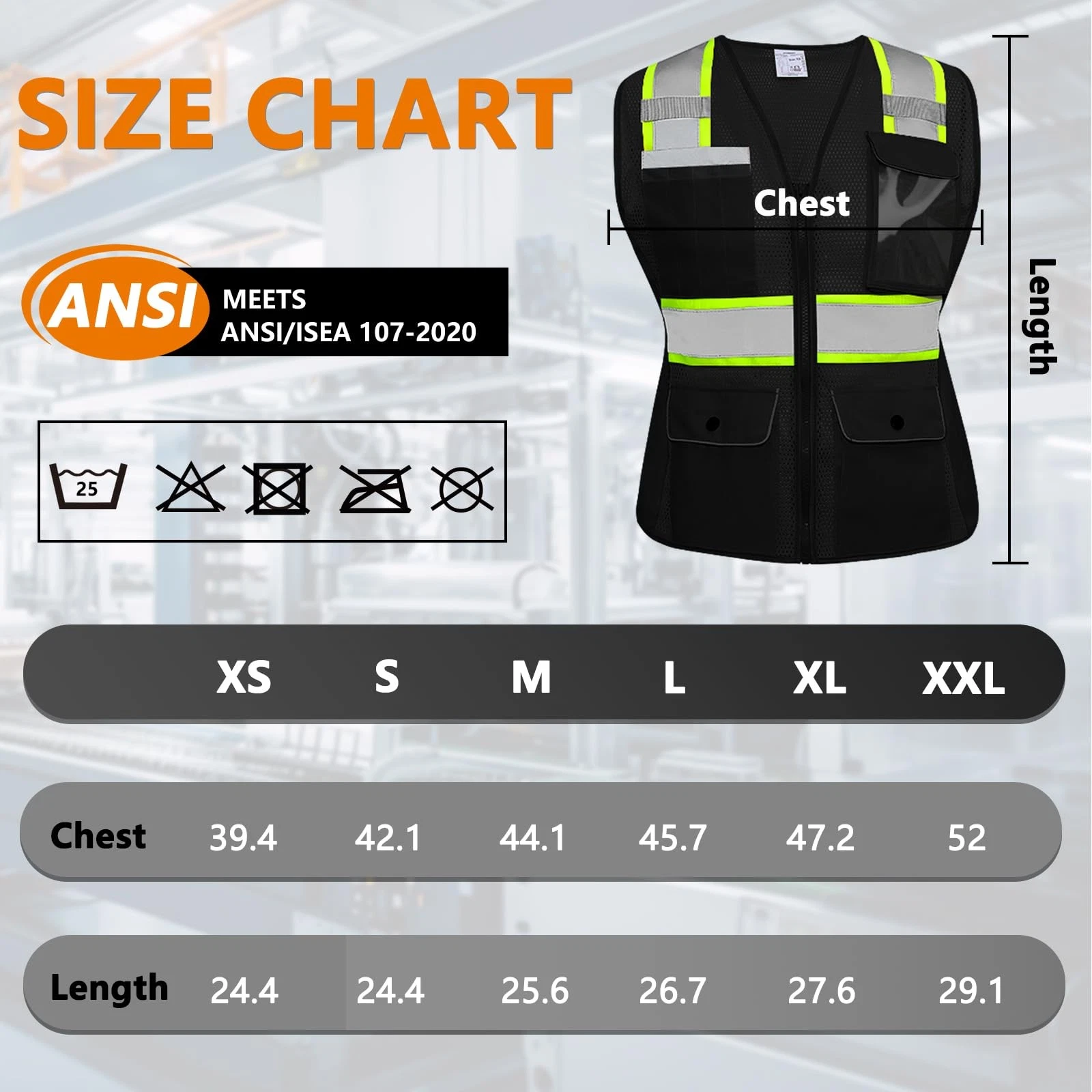 HYCOPROT Safety Vest for Women Mesh Reflective Lady High Visibility Construct... - product detail image 5