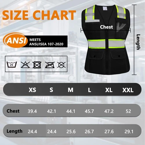 HYCOPROT Safety Vest for Women Mesh Reflective Lady High Visibility Construct... image 5