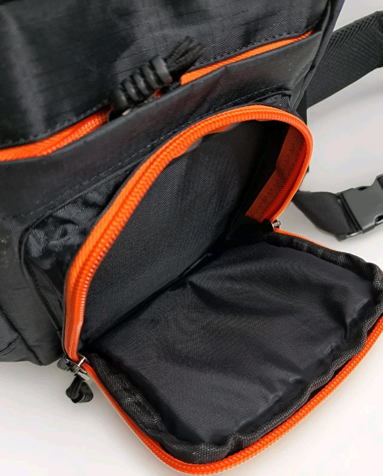 Bolsa de Surf Aparejos de Pesca Negra Naranja Piscifun Eslinga Hombro Acolchada Nylon Foto 4 de 4