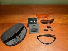 Oakley M Frame sunglasses, three Strike lenses, case, new ear socks nosepiece