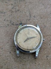 Vintage Omega 500 34mm Automatic Silver Swiss Men's Watch As Is For Parts Repair