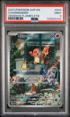 2023 POKEMON SVP EN-SV BLACK STAR PROMO #044 CHARMANDER OBSIDIAN FLAMES PSA 9