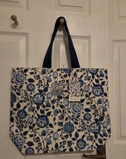 Cath Kidston Tesco 2025 Blue 'Strawberry Garden' Print Tote/Shopping Bag - *New*
