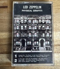 Led Zeppelin: Physical Graffiti Cassette Tape, Classic Rock, double play VG/VG