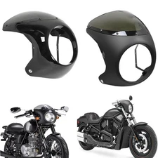 Universal 7" Round Headlight Fairing Windshield Cafe Racer Fit for Harley Honda
